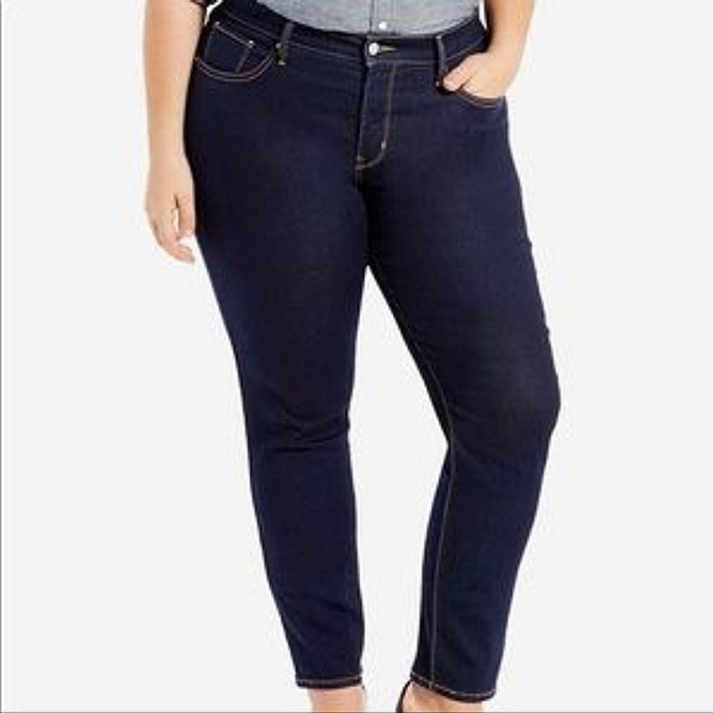 CHAPS Midrise Daniella Slim Leg Dark Rinse Jeans